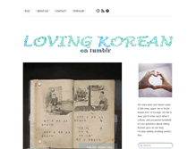 Tablet Screenshot of lovingkorean.tumblr.com