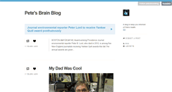 Desktop Screenshot of petesbrainblog.tumblr.com
