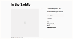 Desktop Screenshot of inthesaddle.tumblr.com