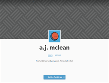 Tablet Screenshot of ajmclean.tumblr.com
