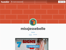 Tablet Screenshot of missjessebelle.tumblr.com