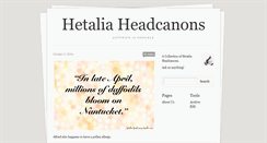 Desktop Screenshot of hetalia-headcanons.tumblr.com