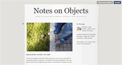 Desktop Screenshot of notesonobjects.tumblr.com