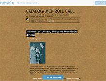 Tablet Screenshot of catalogerrollcall.tumblr.com