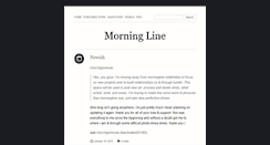 Desktop Screenshot of morningline.tumblr.com