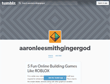 Tablet Screenshot of aaronleesmithgingergod.tumblr.com