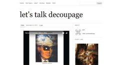 Desktop Screenshot of letstalkdecoupage.tumblr.com