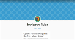 Desktop Screenshot of foolproofidea.tumblr.com