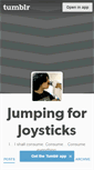 Mobile Screenshot of jumpingforjoysticks.tumblr.com
