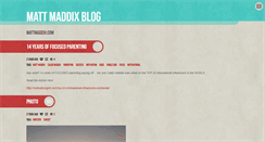 Desktop Screenshot of mattmaddix.tumblr.com