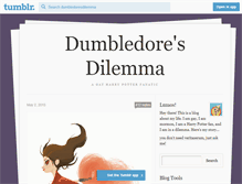 Tablet Screenshot of dumbledoresdilemma.tumblr.com