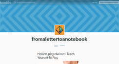 Desktop Screenshot of fromalettertoanotebook.tumblr.com