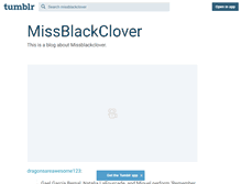Tablet Screenshot of missblackclover.tumblr.com