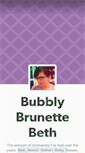 Mobile Screenshot of bubblybrunettebeth.tumblr.com