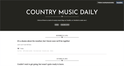 Desktop Screenshot of countrymusicdaily.tumblr.com