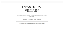 Tablet Screenshot of iwasbornvillain.tumblr.com