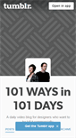 Mobile Screenshot of 101in101.tumblr.com