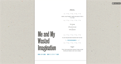 Desktop Screenshot of mywastedimagination.tumblr.com