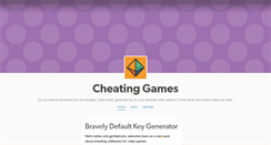 Desktop Screenshot of cheatingames.tumblr.com