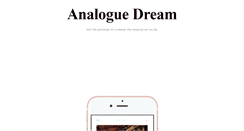 Desktop Screenshot of analoguedream.tumblr.com