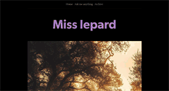 Desktop Screenshot of misslepard.tumblr.com