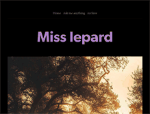 Tablet Screenshot of misslepard.tumblr.com