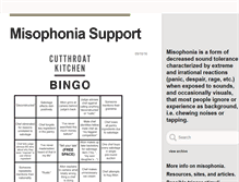 Tablet Screenshot of misophoniasupport.tumblr.com