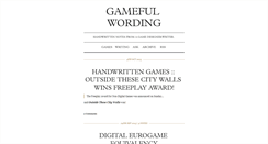 Desktop Screenshot of gamefulwording.tumblr.com