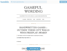 Tablet Screenshot of gamefulwording.tumblr.com