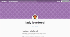 Desktop Screenshot of ladylovefood.tumblr.com
