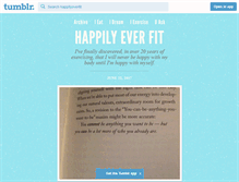 Tablet Screenshot of happilyeverfit.tumblr.com