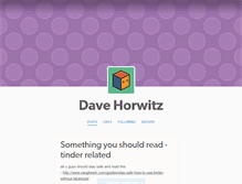 Tablet Screenshot of davehorwitz.tumblr.com