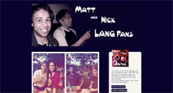 Desktop Screenshot of mattandnicklangfans.tumblr.com