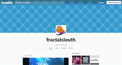 Desktop Screenshot of fractalsleuth.tumblr.com