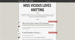 Desktop Screenshot of missviciouslovestoknit.tumblr.com