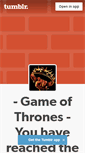 Mobile Screenshot of gameofthroneswall.tumblr.com