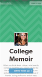 Mobile Screenshot of collegememoir.tumblr.com
