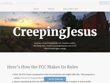 Tablet Screenshot of creepingjesus.tumblr.com