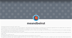 Desktop Screenshot of meandbeirut.tumblr.com