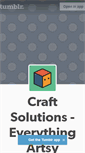 Mobile Screenshot of craftsolutions.tumblr.com