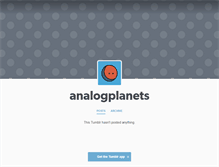 Tablet Screenshot of analogplanets.tumblr.com