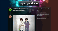 Desktop Screenshot of mgmtgoodness.tumblr.com