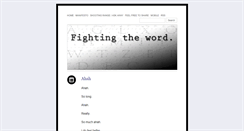 Desktop Screenshot of fightingtheword.tumblr.com