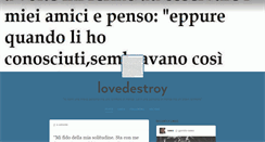 Desktop Screenshot of lovedestroy.tumblr.com