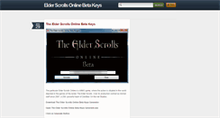 Desktop Screenshot of elderscrollsonlinebetakeys.tumblr.com