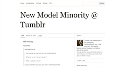 Desktop Screenshot of newmodelminorityarchive.tumblr.com