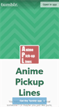 Mobile Screenshot of animepickuplines.tumblr.com