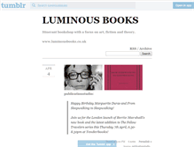 Tablet Screenshot of luminousbooks.tumblr.com