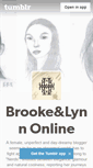 Mobile Screenshot of brookeandlynn.tumblr.com