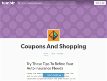 Tablet Screenshot of couponsandshopping.tumblr.com